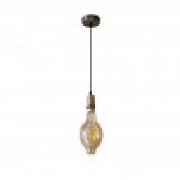 Distribuidor - Lâmpadas Diversas | Lâmpadas Modernas | COLGANTE DANTE 1XE27 CUERO/AMBAR BOMBILLA INCLUIDA 8W 3000K 640LM REGX12X12 CM Ref: 166891014